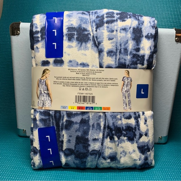 Lucky Brand Ladies' Blue (Winter Tie Dye) 4-Piece Pajama Set NWT - Picture 4 of 8